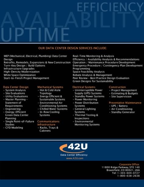 Azence designed Brochures for 42U Services