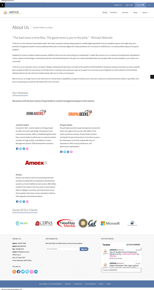 Responsive Twitter Bootstrap Template by Azence