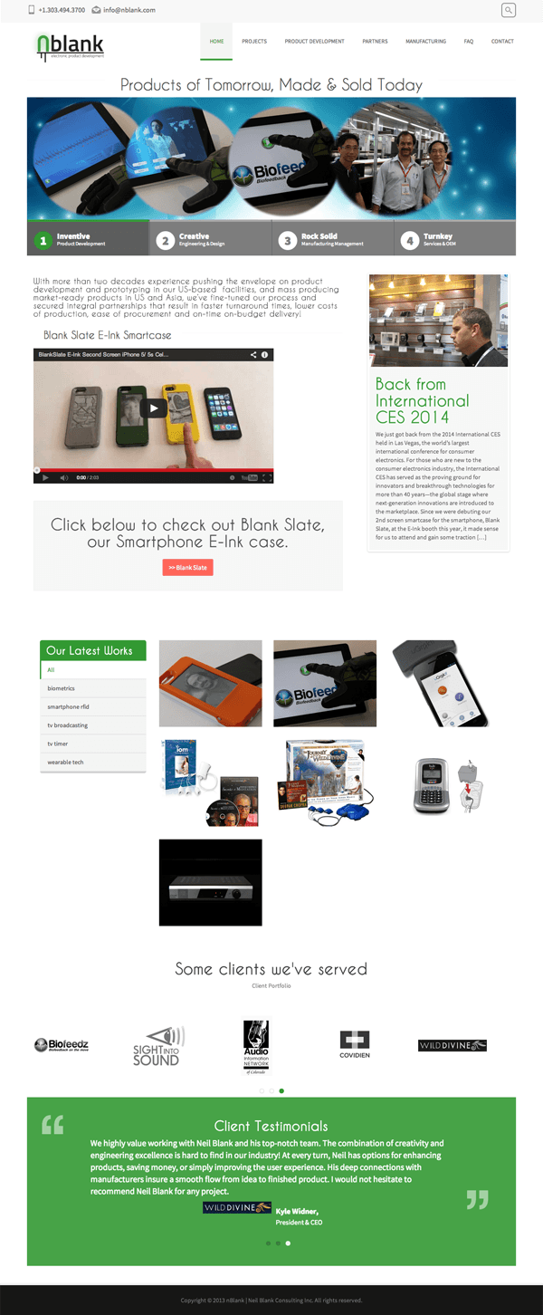 Azence built WordPress Web Design For Product Development Firm